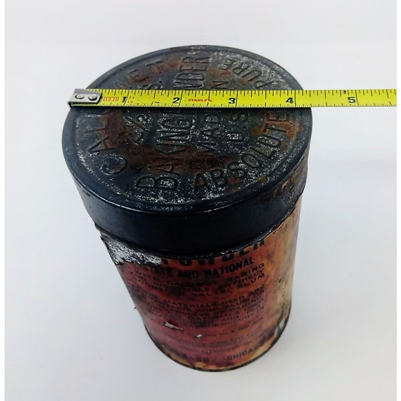 Antique 1912 Paris Calumet Baking Powder Tin Paper Label Advertising Indian Can - Picture 9 of 9